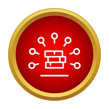 Data stack receiving search queries icon concept Stock Illustration