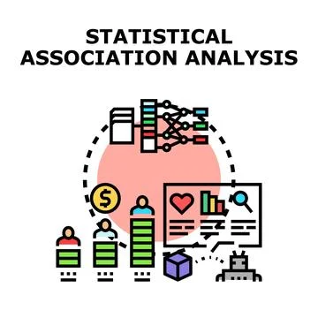 Data statistical association analysis exploring customer behavior イラスト素材