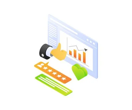 Data statistics on screen ranking Stock Illustration