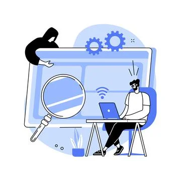 Data stealing malware abstract concept vector illustration. Stock Illustration