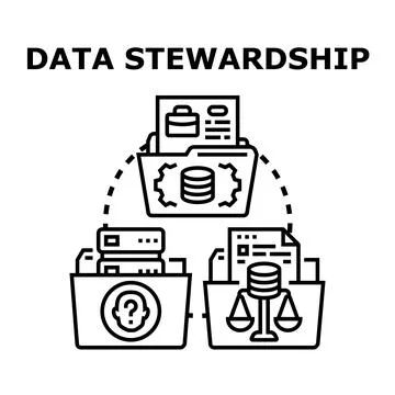 Data stewardship managing information governance and analytics Stock Illustration