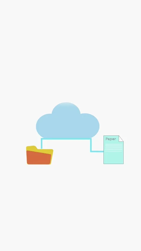 Data storage and information transfer visualized by cloud computing connect.. Stock Footage 321627563
