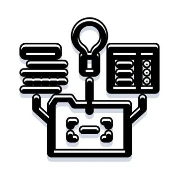 Data storage and processing with server technology Stock Illustration