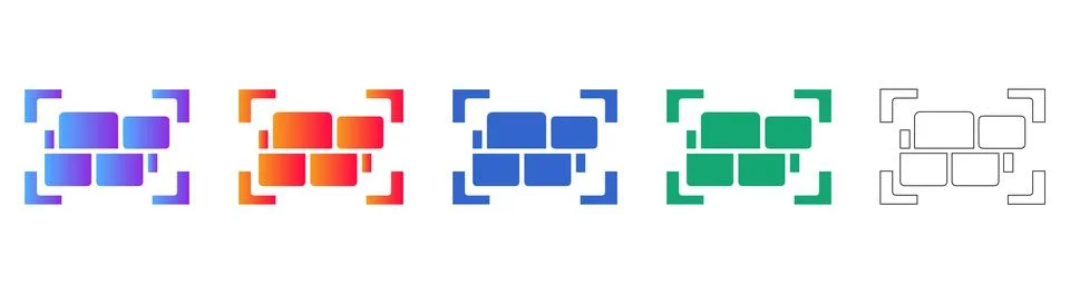 Data Storage and Security Icons Set Illustrazione stock