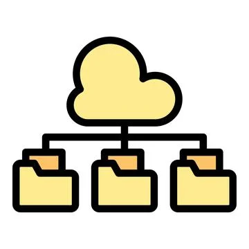 Data storage cloud icon vector flat 스톡 일러스트