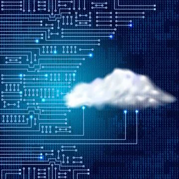 Data storage concept for electronics system. Stock Illustration