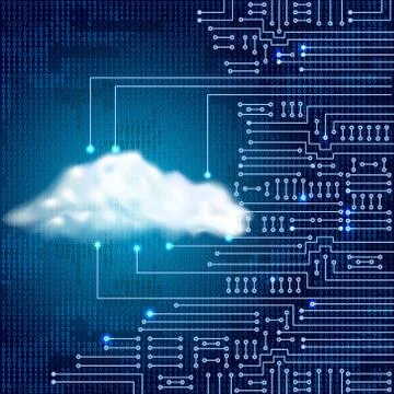 Data storage concept for electronics system. Stock Illustration