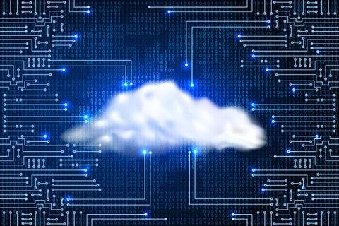 Data storage concept for electronics system. Stock Illustration