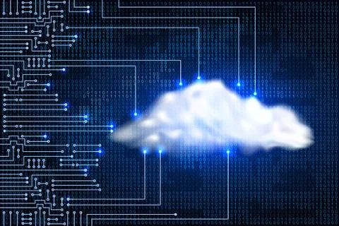 Data storage concept for electronics system. Stock Illustration