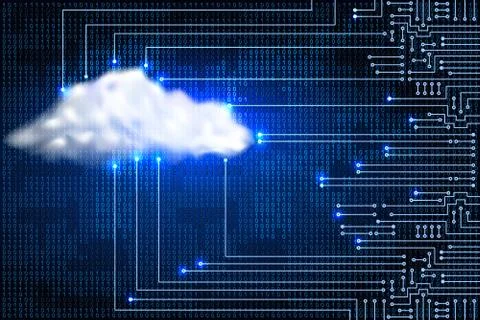 Data storage concept for electronics system. Stock Illustration