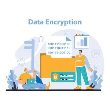 Data storage concept. Flat vector illustration. Stock Illustration