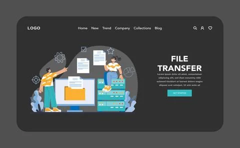 Data storage concept. Flat vector illustration. 스톡 일러스트