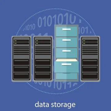 Data storage concept Stock Illustration