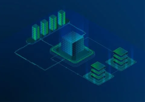 Data storage concept. Stock Illustration