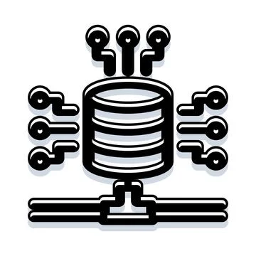 Data storage database cloud computing technology icon イラスト素材