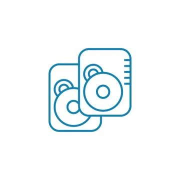 Data storage devices linear icon concept. Data storage devices line vector sign Stock Illustration