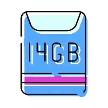 Data storage digital flash memory technology device Stock Illustration