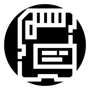 Data storage digital icon memory card concept Stock Illustration