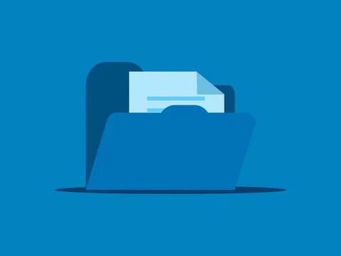 Data storage, document storage or folder icon vector Illustrazione stock