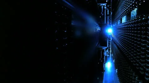 Data Storage Facility by Automation Stock Footage 22081758