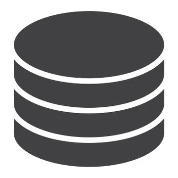 Data Storage glyph icon, web and mobile, database Stock Illustration