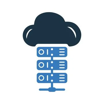 Data, storage, hosting, server icon. Editable vector graphics. Stock Illustration