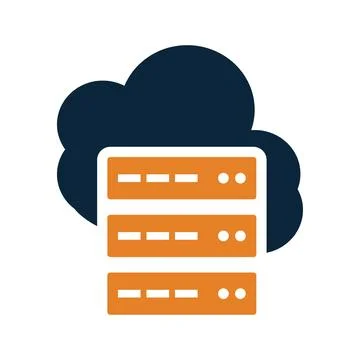 Data storage, hosting server icon. Simple editable vector graphics. Stock Illustration