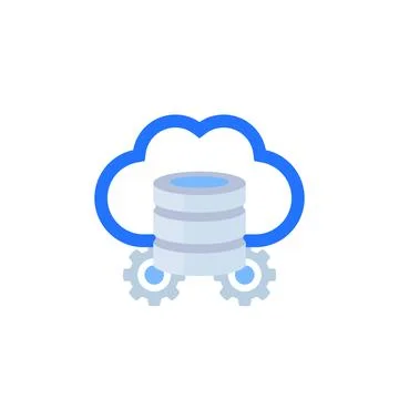 Data storage icon with cloud イラスト素材