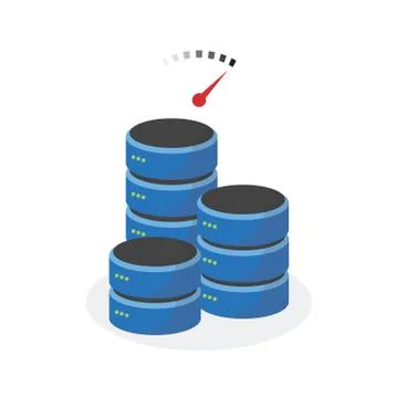 Data storage icon with faster speed base storage Stock Illustration