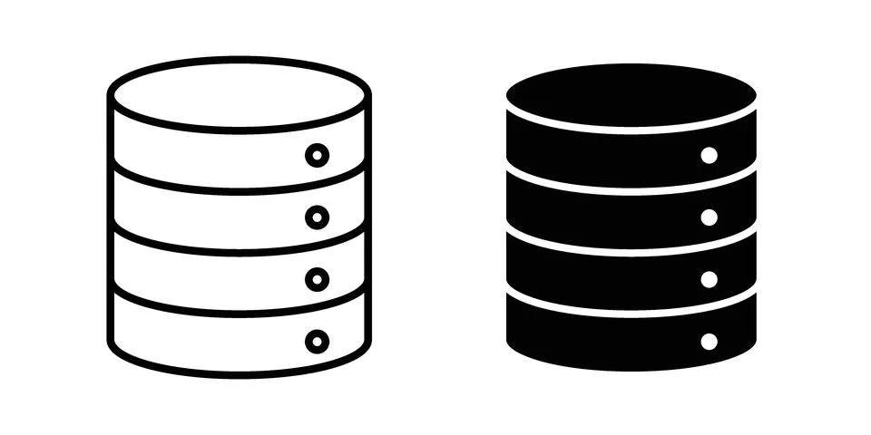 Data storage icon Illustration Eps10 for web or app Ilustración de archivo