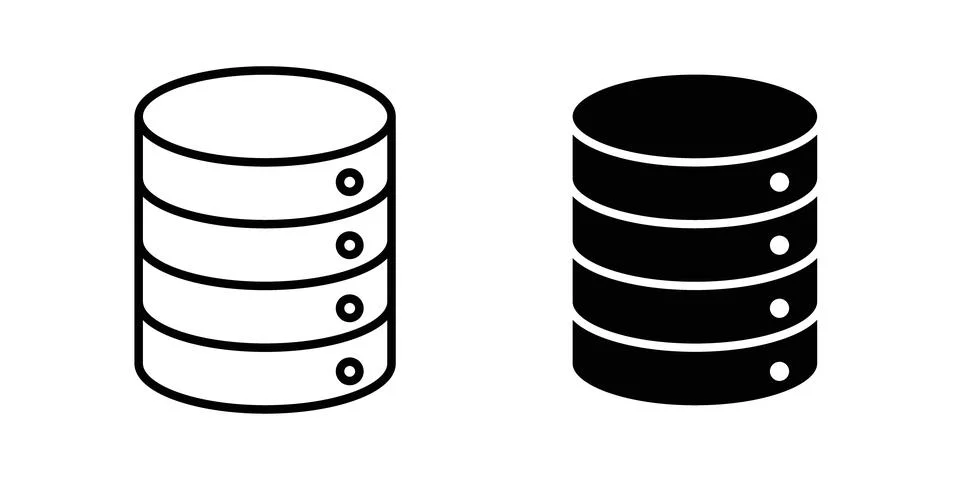 Data storage icon illustration. Pixel perfect vector graphics 库存插图