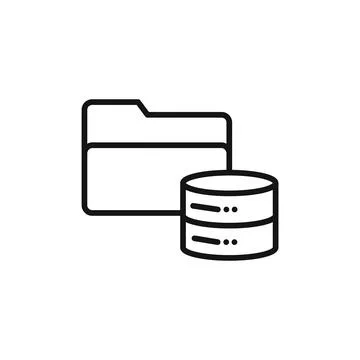 Data storage icon logo sign vector outline Stock Illustration