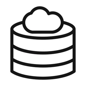 Data storage icon mark in filled style Stock Illustration