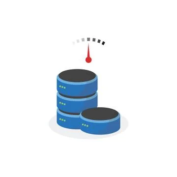 Data storage icon with medium speed base storage Stock Illustration