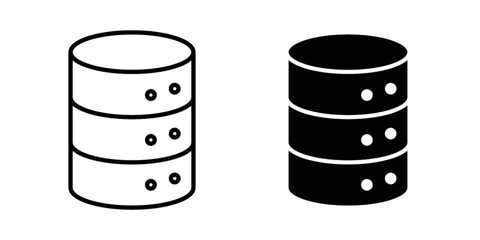 Data storage icon or illustration vector symbols Stockillustratie