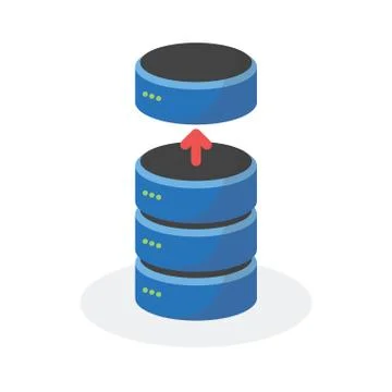 Data storage icon with reduce base storage, ESP10 Stock Illustration