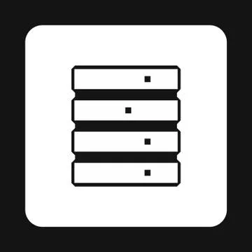 Data storage icon, simple style Stock Illustration