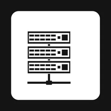Data storage icon, simple style Stock Illustration