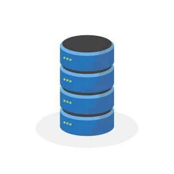 Data storage icon with single base storage, ESP10 Stock Illustration