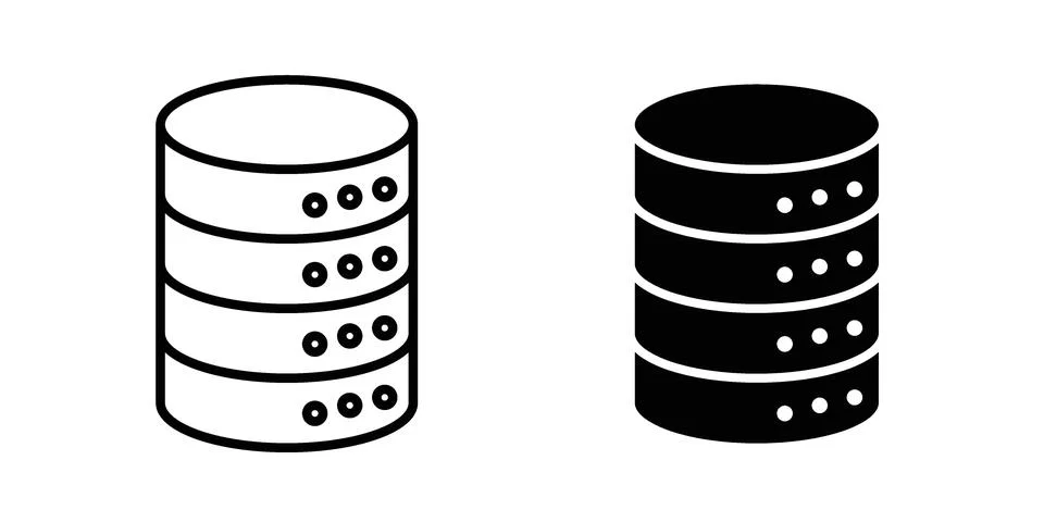 Data storage icon vector design illustrations Stock Illustration
