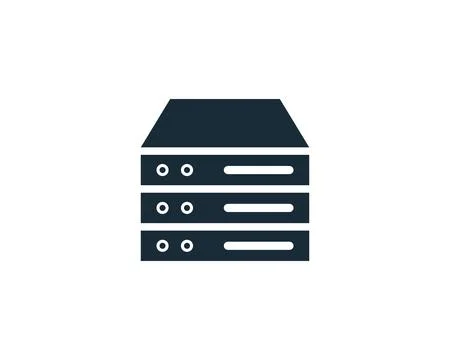 Data Storage Icon Vector Logo Template Illustration Design Stock Illustration