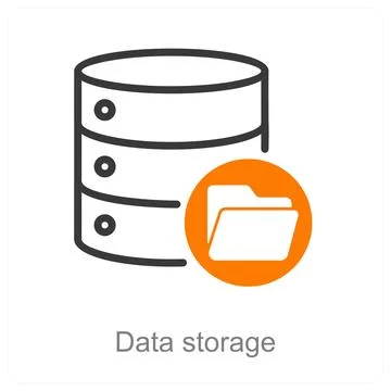 Data storage Stock Illustration