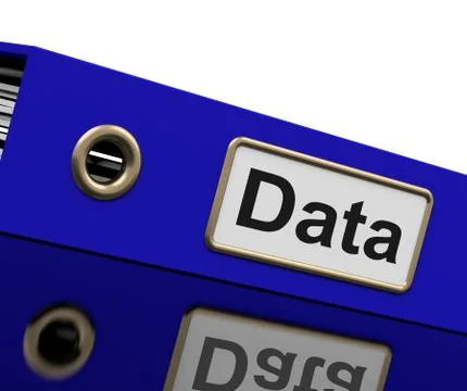 Data storage indicates hard drive and administration Illustrazione stock