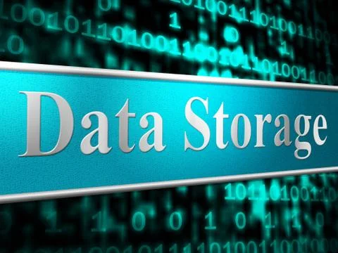 Data storage indicating technology hardware and memory Stock Illustration