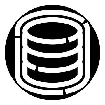 Data storage information technology icon symbol creating database Stockillustratie