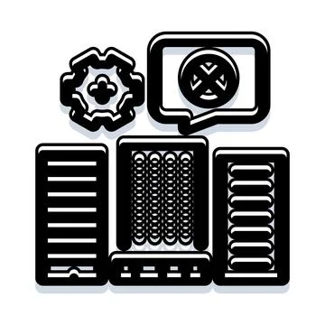 Data storage network and cloud computing concepts イラスト素材