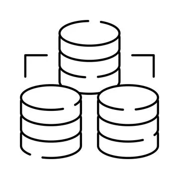 Data storage network representing cloud computing infrastructure Stock Illustration