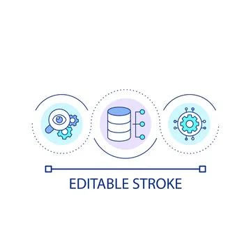 Data storage optimization loop concept icon イラスト素材