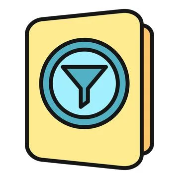 Data storage organized using a filter concept Stock Illustration
