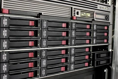 Data storage rack Stock Photos